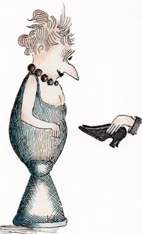 Colour cartoon by Mitra Divshali, published in Diario della settimana
