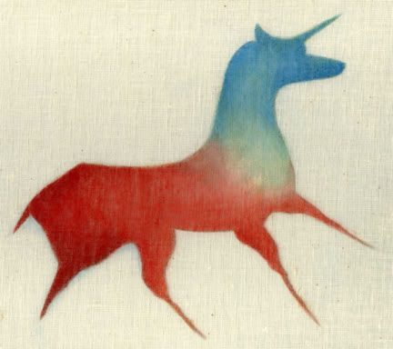 Artwork n.2 from Transparents by Mitra Divshali, painted on transparent canvas, 2005–2007